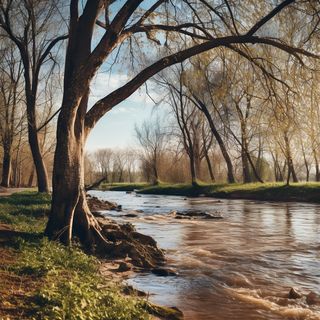 Столп личности 壬寅 Вода Ян на Тигре в БаЦзы - река в лесу весной